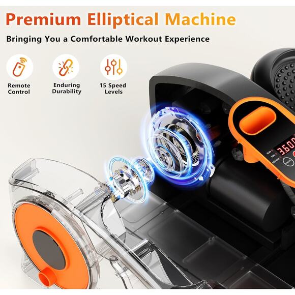 New in Box Under Desk Elliptical Machine Leg Exerciser Pedal Sitting - Picture 4 of 8